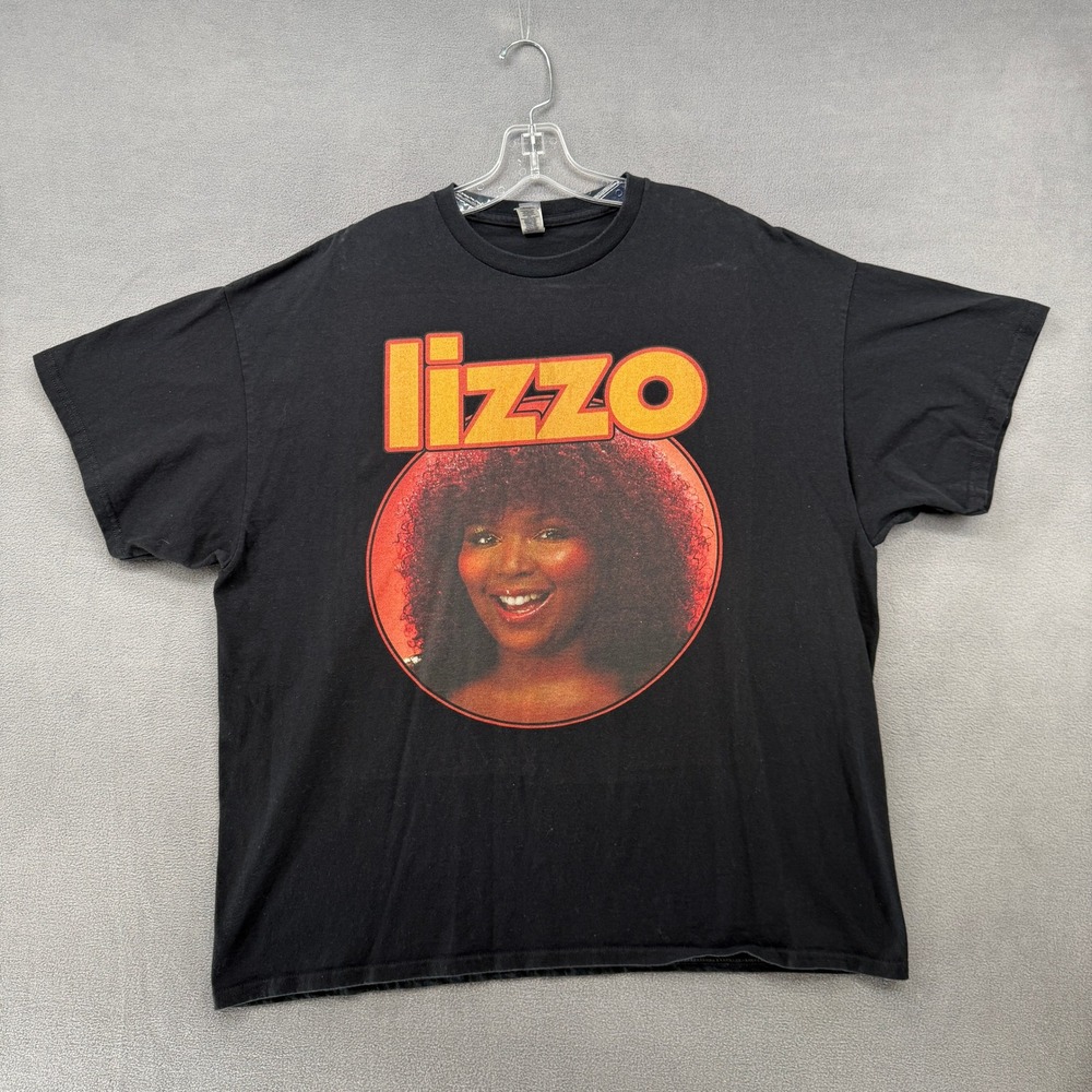 Lizzo T-Shirt 2XL Black Heavy Cotton Short Sleeve Melissa Viviane Jefferson Rap - Picture 1 of 8